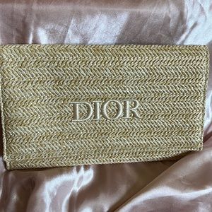 Dior Raffia Clutch-NIB with boutique Dior packaging
